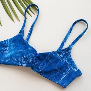 FUSED HAWAII BLUE JEANS KOHANAIKI BIKINI TOP